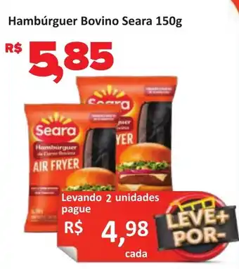 Supermercados Savegnago Hambúrguer Bovino Seara oferta
