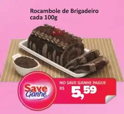 Supermercados Savegnago Rocambole de Brigadeiro cada oferta