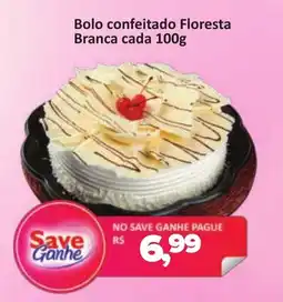 Supermercados Savegnago Bolo confeitado Floresta Branca cada oferta
