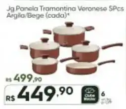Master Supermercados Jg.Panela Tramontina Veronese 5Pcs Argila/Bege (cada)* oferta