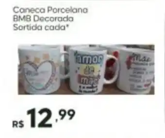 Caneca Porcelana BMB Decorada Sortida cada