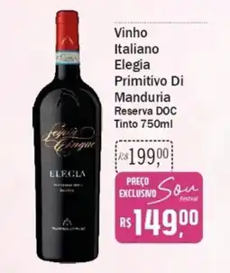 Festval Vinho Italiano Elegia Primitivo Di Manduria Reserva DOC Tinto oferta
