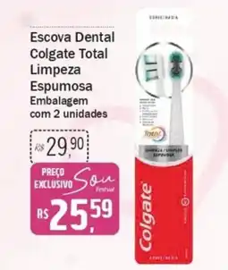 Festval Escova Dental Colgate Total Limpeza Espumosa oferta