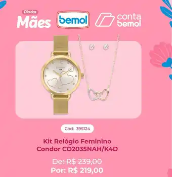 Kit Relógio Feminino Condor