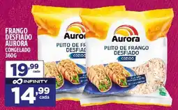 Preço & Cia Frango desfiado aurora congelado oferta