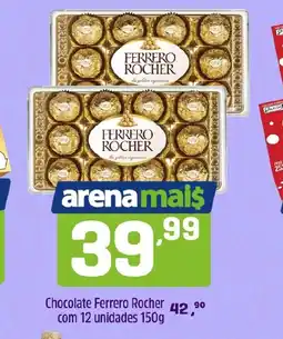Arena Atacado Chocolate Ferrero Rocher com 12 unidades 150g oferta