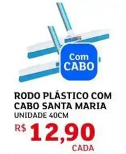 Assaí Atacadista Rodo plástico com cabo santa maria unidade 40cm oferta