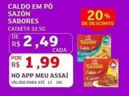 Assaí Atacadista Caldo em pó sazón sabores oferta