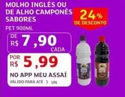 Assaí Atacadista Molho inglês ou de alho campones sabores oferta
