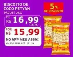 Assaí Atacadista Biscoito de coco petyan oferta