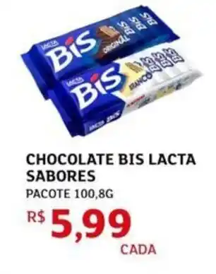 Assaí Atacadista Chocolate bis lacta sabores oferta