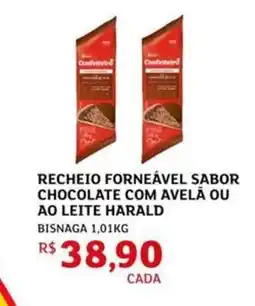 Assaí Atacadista Recheio forneável sabor chocolate com avela ou ao leite harald bisnaga oferta