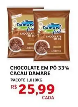 Assaí Atacadista Chocolate em pó 33% cacau damare oferta