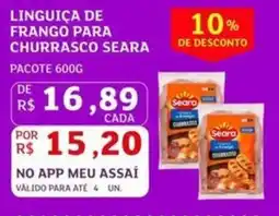 Assaí Atacadista Linguiça de frango para churrasco seara oferta