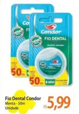 Atacadão Fio Dental Condor Menta - 50m Unidade oferta