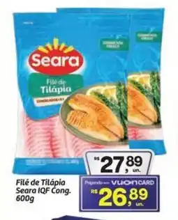 Fort Atacadista Filé de Tilápia Seara IQF Cong. oferta