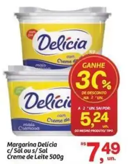 Fort Atacadista Margarina Delicia c/Salou s/Sal Creme de Leite oferta