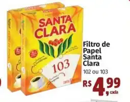 Supermercados Mateus Filtro de Papel Santa Clara 102 ou 103 oferta