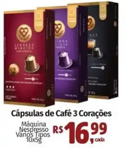 Supermercados Mateus Cápsulas de Café 3 Corações oferta