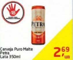 Tenda Atacado Cerveja puro malte petra 350ml oferta
