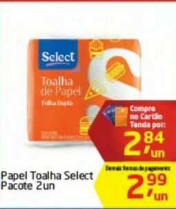 Tenda Atacado Papel toalha select 2un oferta