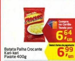Tenda Atacado Batata palha crocante kari-kari 400g oferta