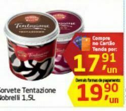 Tenda Atacado Sorvete tentazione nobrelli 1.5l oferta