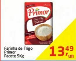 Tenda Atacado Farinha de trigo primor 5kg oferta