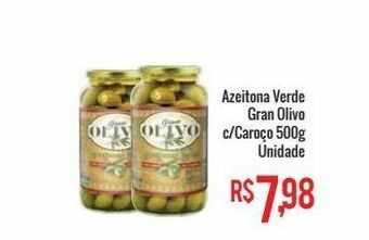 Mart Minas Azeitona verde gran olivo c/caroço 500g unidade oferta