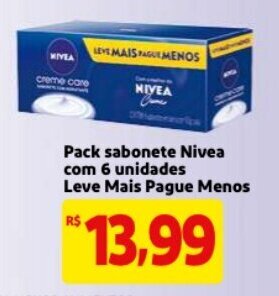 Mercado Extra Pack Sabonete Nivea com 6 unidades Leve Mais Pague Menos oferta