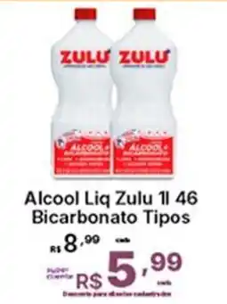 Super Lagoa Alcool Liq Zulu 46 Bicarbonato Tipos oferta