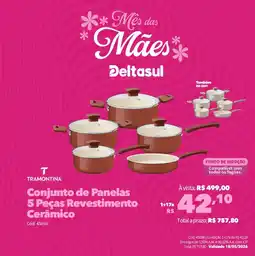 Deltasul TRAMONTINA Conjunto de Panelas 5 Peças Revestimento Cerâmico oferta