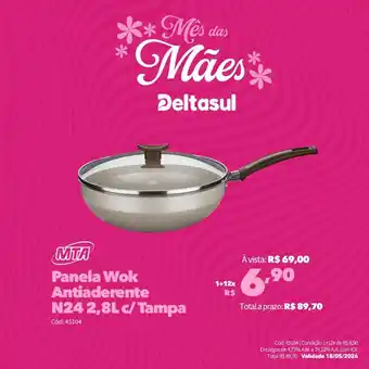 Panela Wok Antiaderente N24 c/Tampa