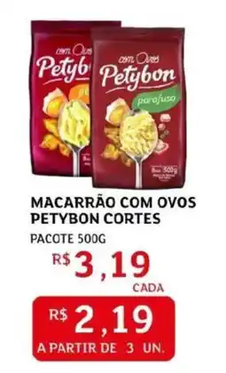 Assaí Atacadista Macarrão com ovos petybon cortes pacote oferta