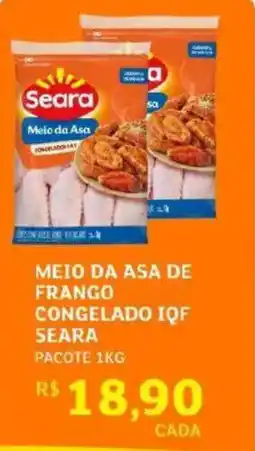 Assaí Atacadista Meio da asa de frango congelado iqf seara pacote oferta