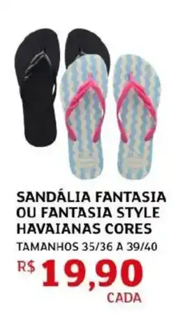 Assaí Atacadista Sandália fantasia ou fantasia style havaianas cores oferta