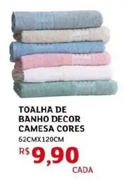 Assaí Atacadista Toalha de banho decor camesa cores 62cmx120cm oferta