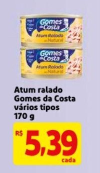Mercado Extra Atum Ralado Gomes da Costa varios tipos 170g oferta
