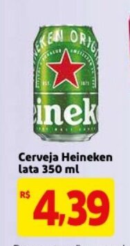 Mercado Extra Cerveja Heineken lata 350ml oferta