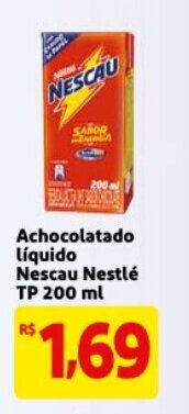 Achocolatado liquido Nescau Nestle TP 200ml