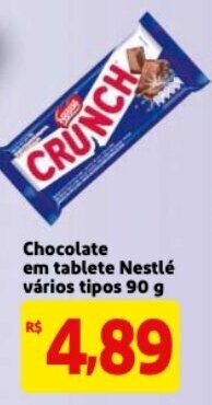 Chocolate em Tablete Nestle varios tipos 90g