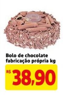 Mercado Extra Bolo de chocolate Fabricacao propria 1kg oferta