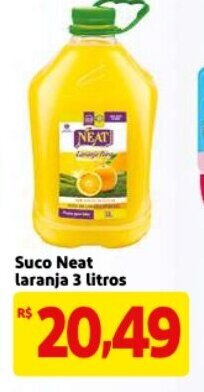 Mercado Extra Suco Neat Laranja 3L oferta