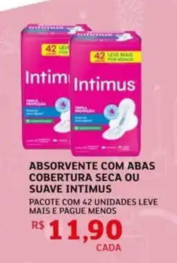 Assaí Atacadista Absorvente com abas cobertura seca ou suave intimus oferta