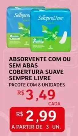 Assaí Atacadista Absorvente com ou sem abas cobertura suave sempre livre oferta