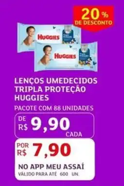 Assaí Atacadista Lenços umedecidos tripla proteção huggies oferta