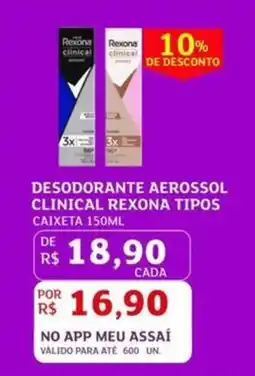 Assaí Atacadista Desodorante aerossol clinical rexona tipos caixeta oferta