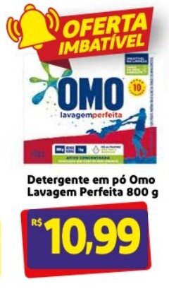 Mercado Extra Detergente em Po Omo Lavagem Perfeita 800g oferta