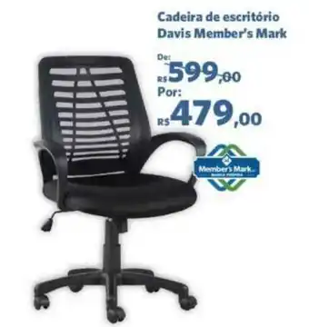 Sam's Club Cadeira de Escritorio Davis Member's Mark oferta