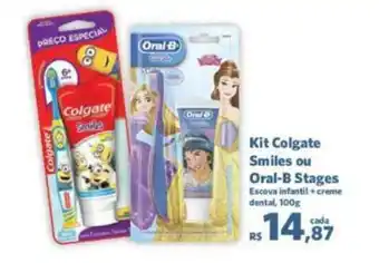 Sam's Club Kit Colgate Smiles ou Oral-B Stages oferta